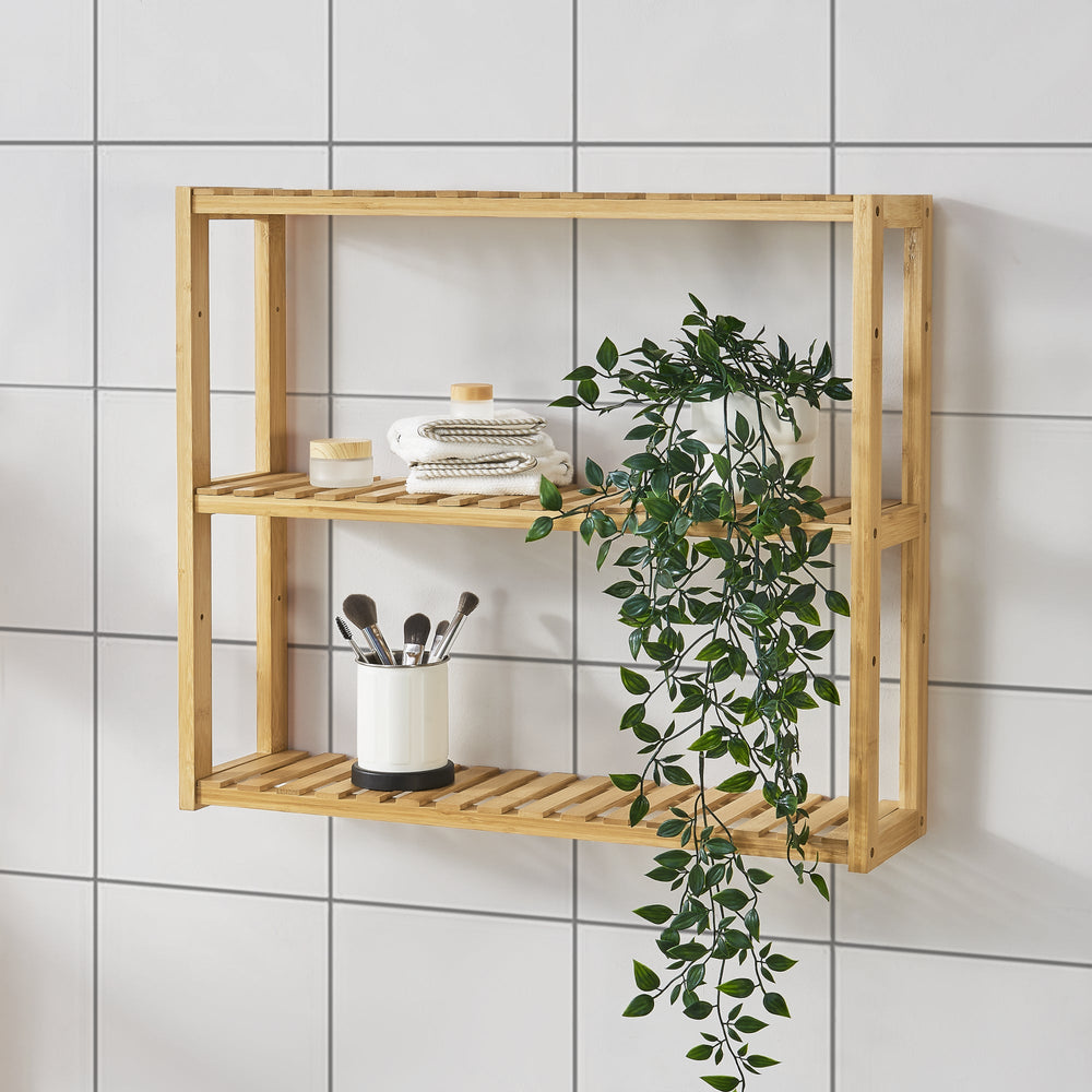 Étagère en bambou Örnsköldsvik 60x15x54cm bois naturel [en.casa] - premiumXL