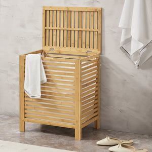 Panier à linge en bambou Skövde [en.casa]