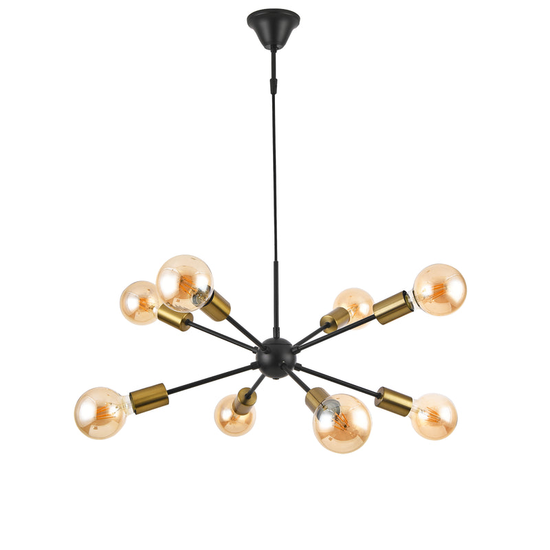 Croquis coté Suspension à 8 branches Amiens E27 [lux.pro]