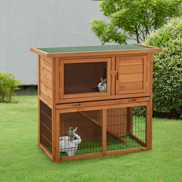 Clapier Nidda 85x91,5x45cm en bois de sapin [en.casa]