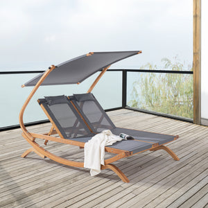 Lit double Karystos 197x156x144cm Gris foncé [en.casa]