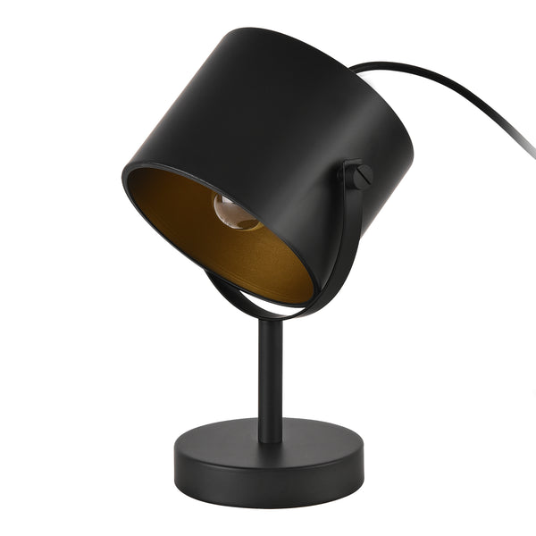 Lampe de table Farstorp 1 x E27 Noir [lux.pro]