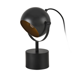 Lampe de bureau Finja E27 en métal 31 cm noir [lux.pro]