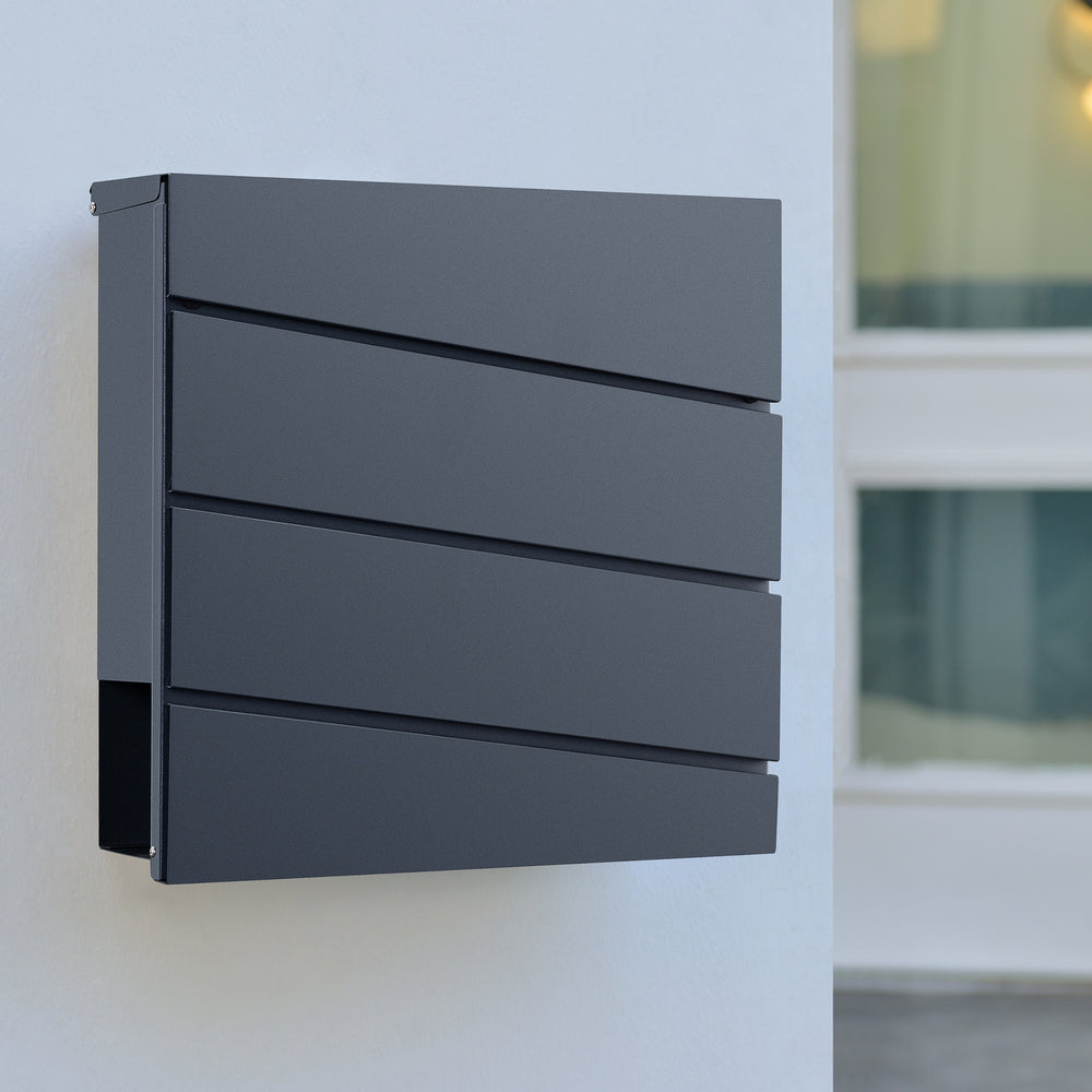 Boîte aux lettres Achtrup 37x37x11cm Acier Anthracite [en.casa]