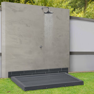 Dalle WPC Nürtingen pour douche solaire 101x63x5,5cm [en.casa]
