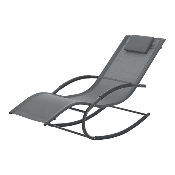 Chaise à bascule Tarent 150 kg Gris foncé [en.casa]