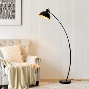 Lampadaire Derby abat-jour réglable E27 hauteur 160 cm noir [lux.pro]