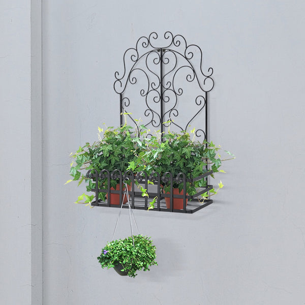 Support mural de pot de fleur Bjerkreim pour l'extérieur 65 x 50 x 18 cm [casa.pro]