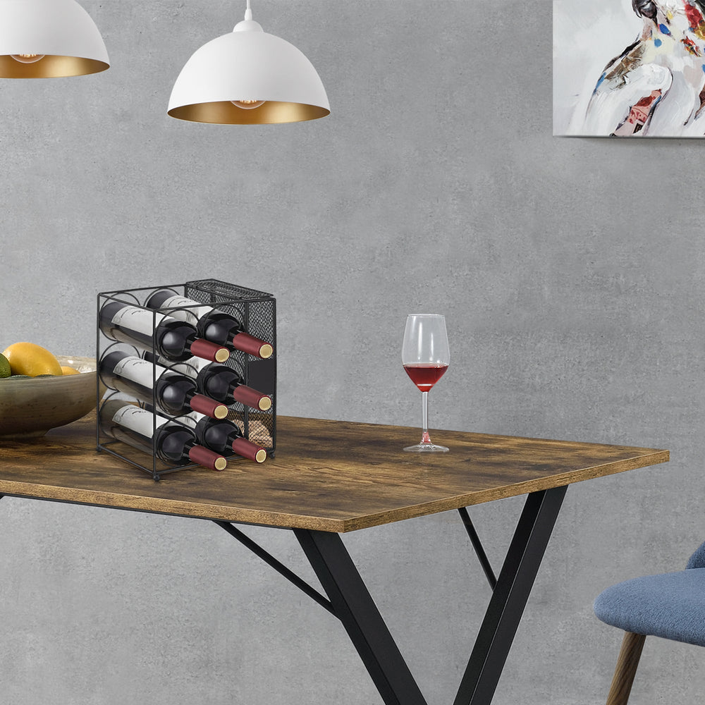 Casier à vin Drangedal pour 6 bouteilles avec panier grillagé [en.casa] - premiumXL