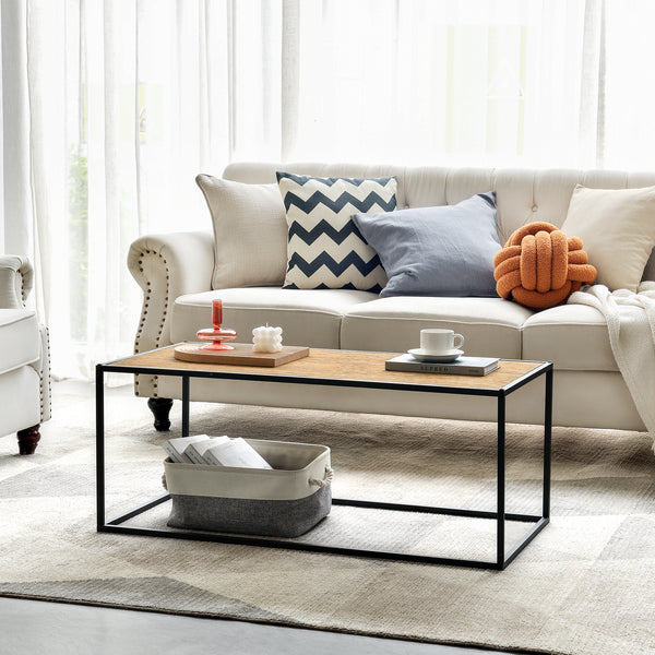 Table basse Vännäs 100 x 50 x 40 cm aspect bois [en.casa]