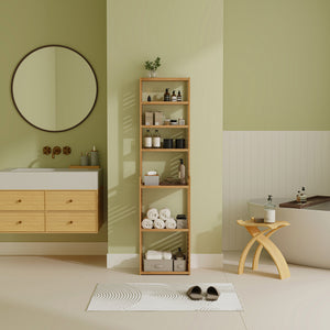 Étagère à 7 niveaux Forssa pour salle de bain cusine salon 165 x 42 x 28 cm [en.casa]