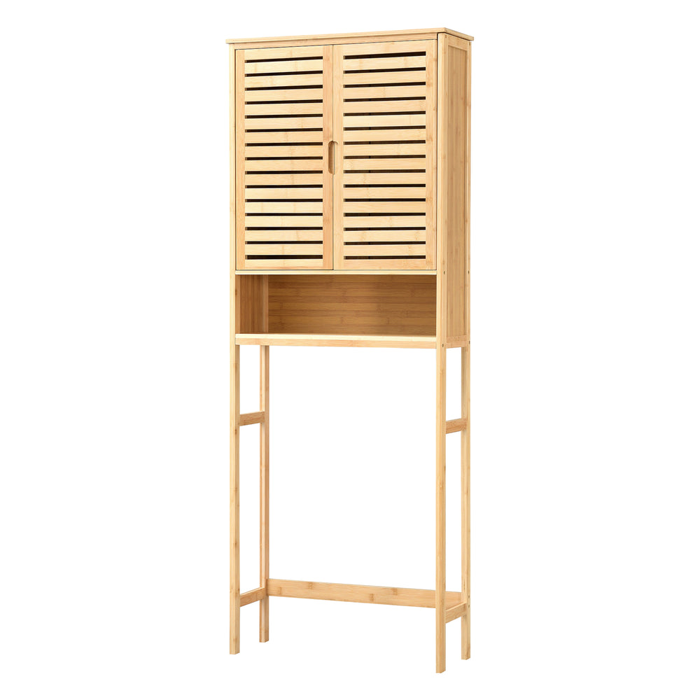 Toilettenschrank Geta 170 x 66 x 23 cm Bambus [en.casa] - premiumXL