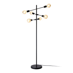 Lampadaire Craigavon 6 x E27 hauteur 154 cm noir [lux.pro].