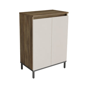 Armoire à chaussures Lieksa avec 3 étagères 85,5x60x35,5 cm chêne gris [en.casa]