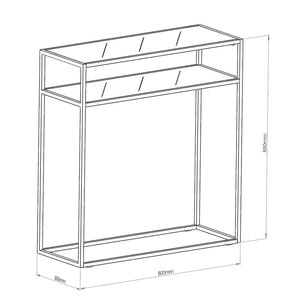 Table console Kuhmo 85 x 80 x 30 cm Noir [en.casa]