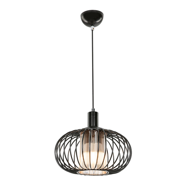 Suspension Batley en métal ABS 94 cm E27 noir [lux.pro]