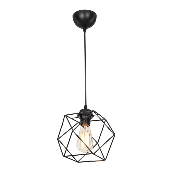 Suspension Brentwood en métal 60 cm E27 noir [lux.pro]