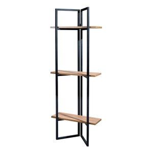 Étagère Bjerringbro 150 x 55 x 24 cm Noir / Aspect noyer [en.casa]