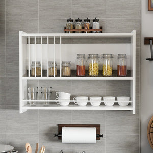 Étagère murale Helsingør avec 3 étagères Blanc [en.casa]