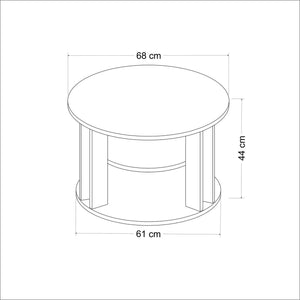 Table basse Hammel avec étagère inférieure aspect chêne / anthracite [en.casa]
