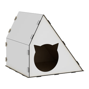 Maison pour chat Lani 40x42x40 cm Blanc [en.casa]
