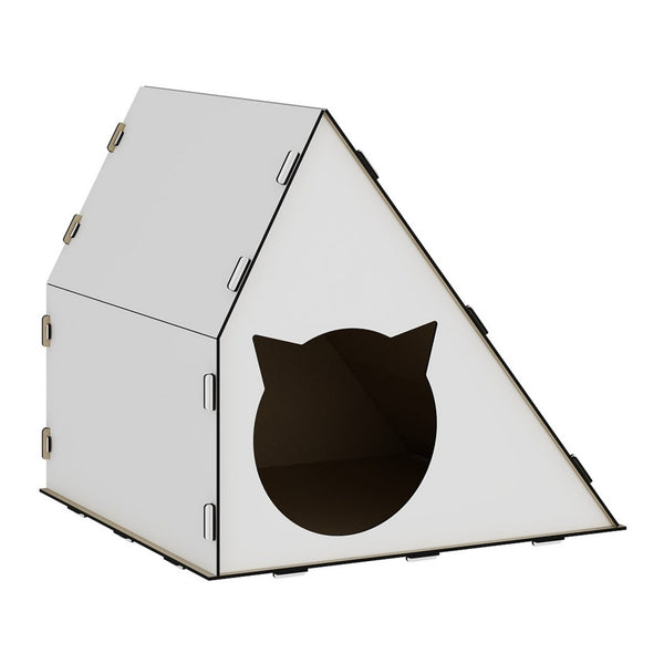 Maison pour chat Lani 40x42x40 cm Blanc [en.casa]
