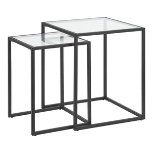 Table de salle à manger Holstebro Noir/Transparent [en.casa]