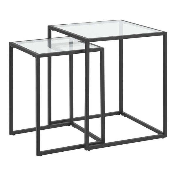 Table de salle à manger Holstebro Noir/Transparent [en.casa]