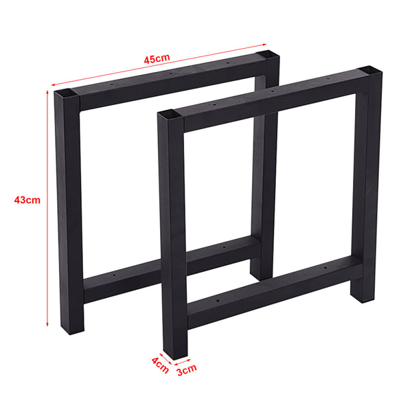 Piètement de table Møn 43x45cm Noir [en.casa]