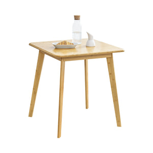 Table à manger Närpes pour 2 personnes Bambou 75x70x70 cm [en.casa]