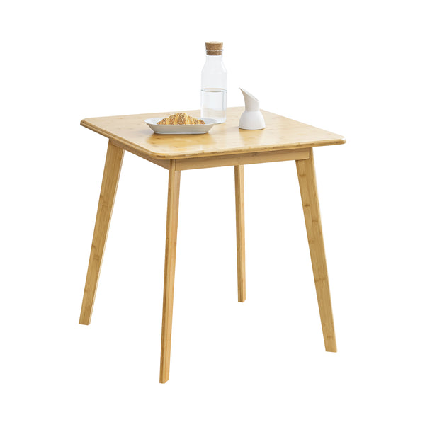 Table à manger Närpes pour 2 personnes Bambou 75x70x70 cm [en.casa]