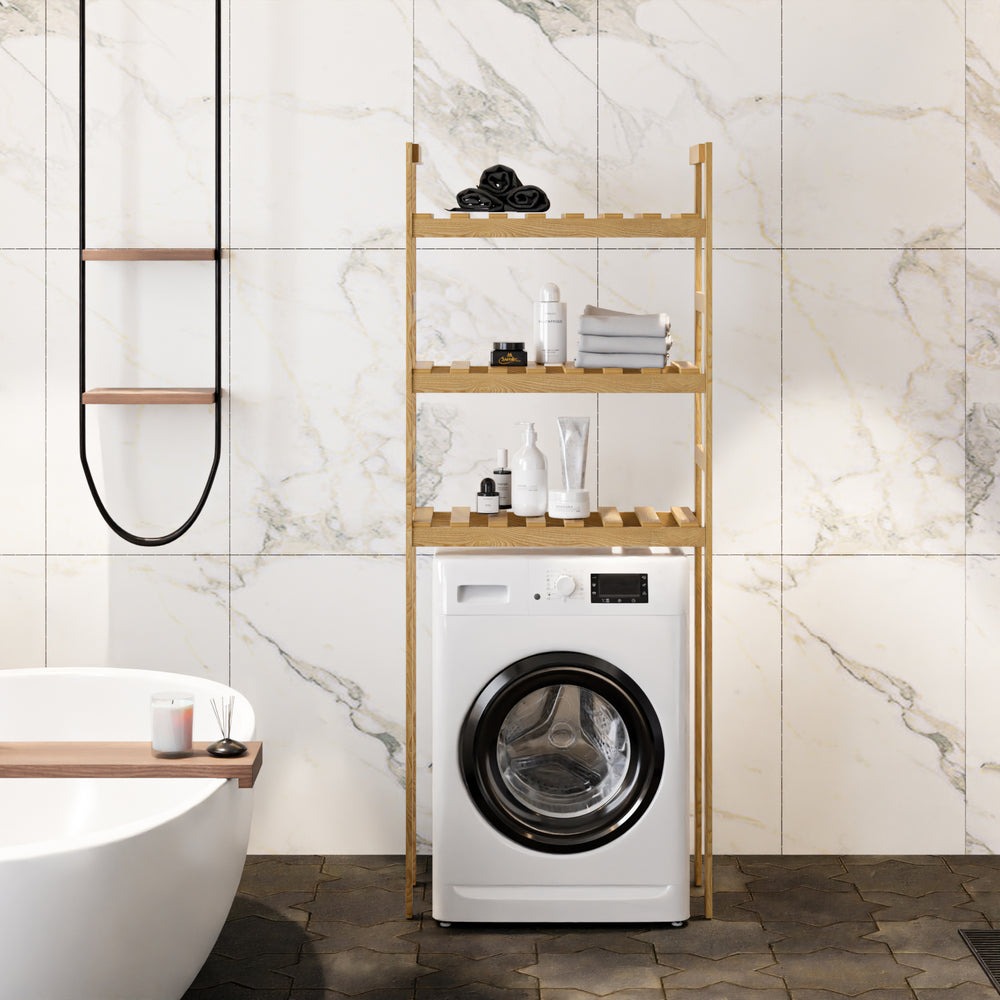 Étagère pour machine à laver Alslev 160x64x21cm [en.casa]