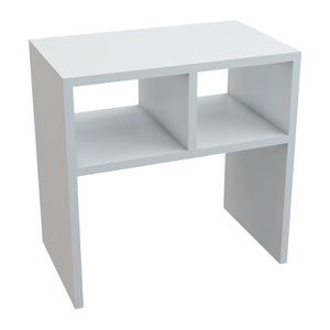 Table d'appoint rectangualire Ravnsborg avec 2 compartiments de stockage 50 x 50 x 30 cm blanc [en.casa]