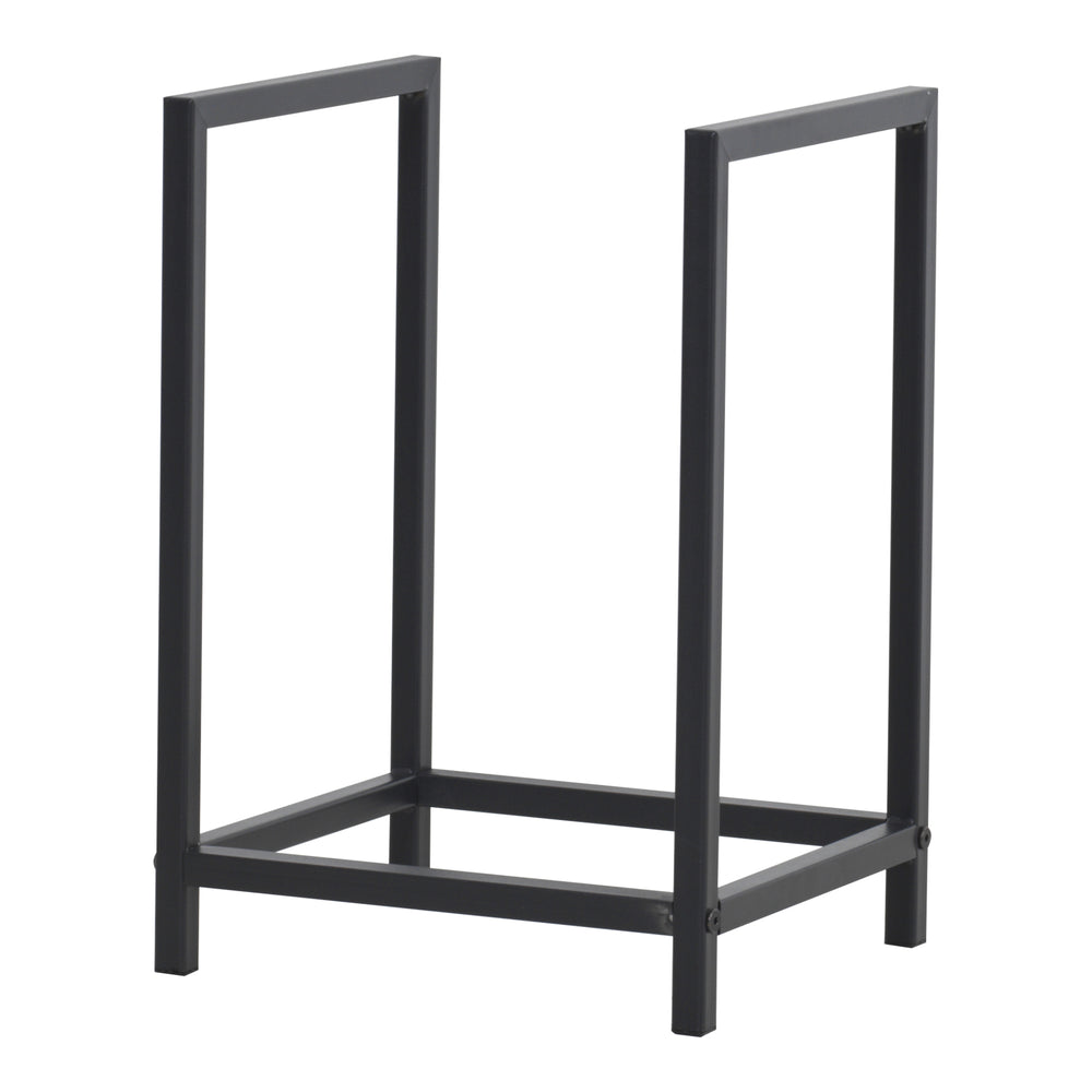 Range-bûches Torsås 40x30x50cm en acier noir [en.casa] - premiumXL