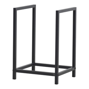 Range-bûches Torsås en acier 40 x 30 x 50 cm noir [en.casa]