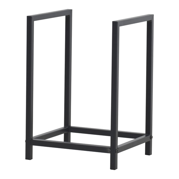 Range-bûches Torsås en acier 40 x 30 x 50 cm noir [en.casa]