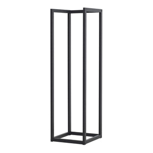 Range-bûches Tanum en acier 35 x 35 x 120 cm noir [en.casa]