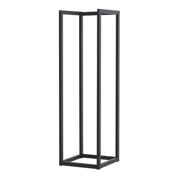Range-bûches Tanum en acier 35 x 35 x 120 cm noir [en.casa]
