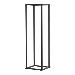 Étagère à bûches Tibro en acier 35x35x120 cm Noir [en.casa]