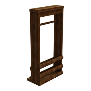 Porte-rouleaux papier WC Thyborøn sur pied barre pin 62 x 30 x 14 cm bois foncé [en.casa]