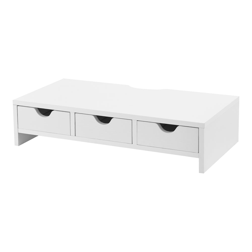 Support d'écran Ruovesi 12x51x25cm blanc [en.casa] - premiumXL