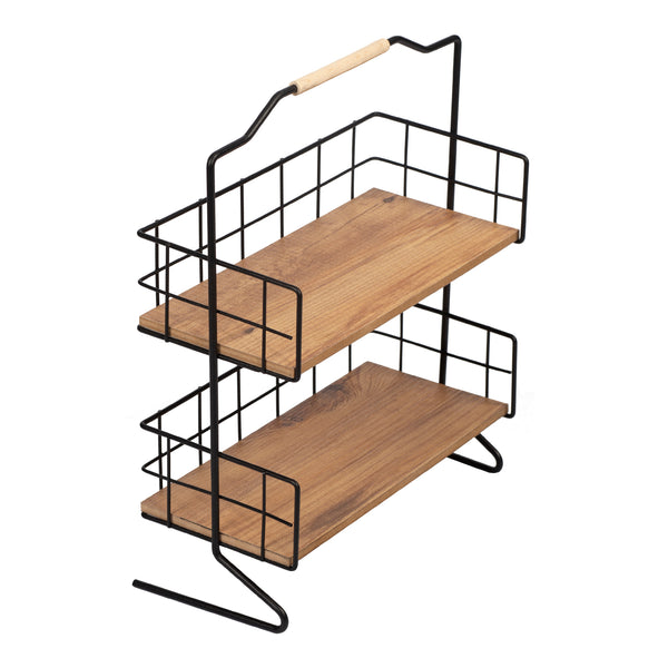 Étagère de table Sallingsund avec 2 surfaces de rangement [en.casa]