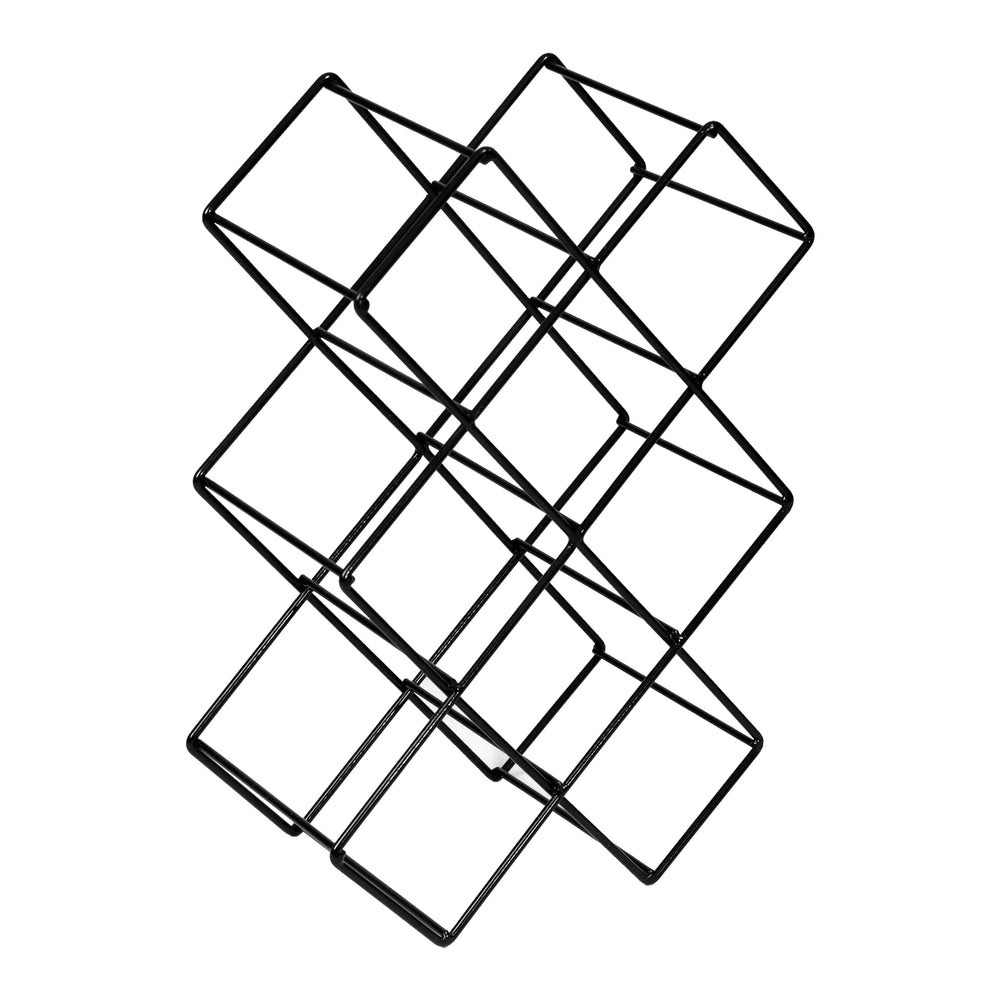 Casier à vin Apremont pour 8 bouteilles métal noir [en.casa] - premiumXL