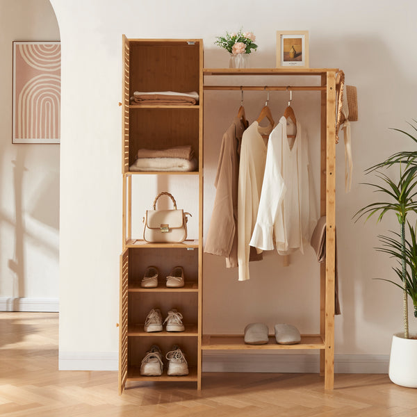 Porte-manteau Oldsum en bambou [en.casa]