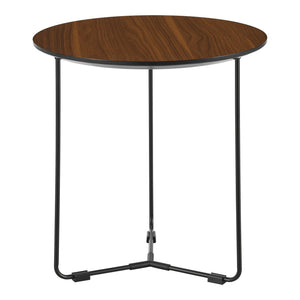 Table d'appoint Böhen 42 x 39,5 cm effet noyer noir [en.casa]