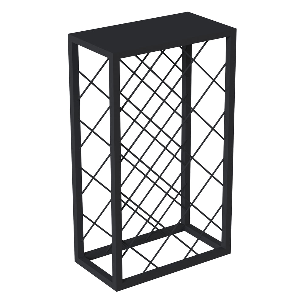 Casier à vin Amasia en métal 74x45x22 cm noir [en.casa] - premiumXL