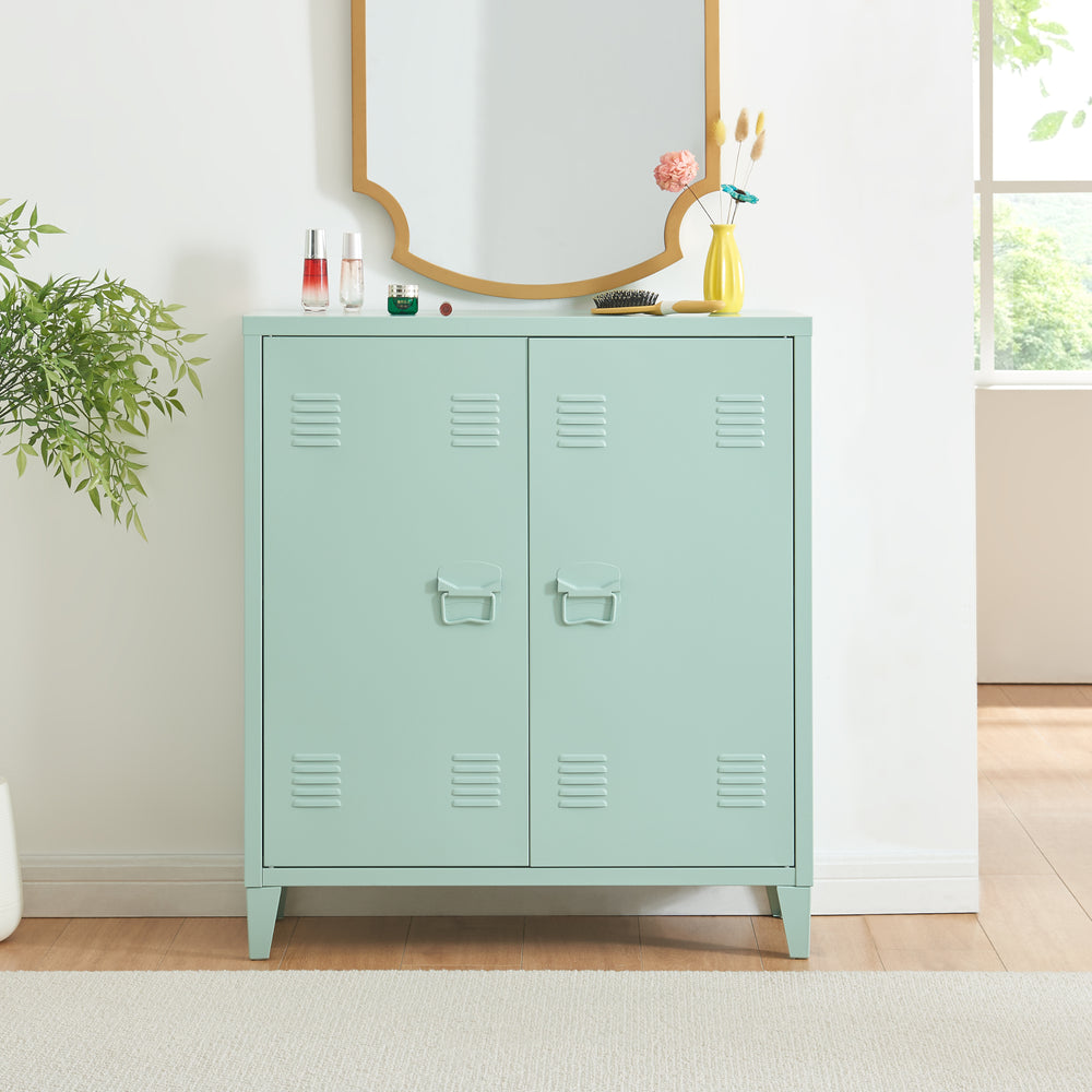 Armoire métallique Oripää - 90x80x33cm - Vert pastel