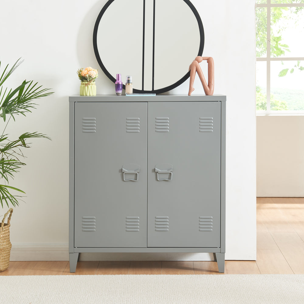 Armoire métallique Oripää - 90x80x33cm - Gris foncé