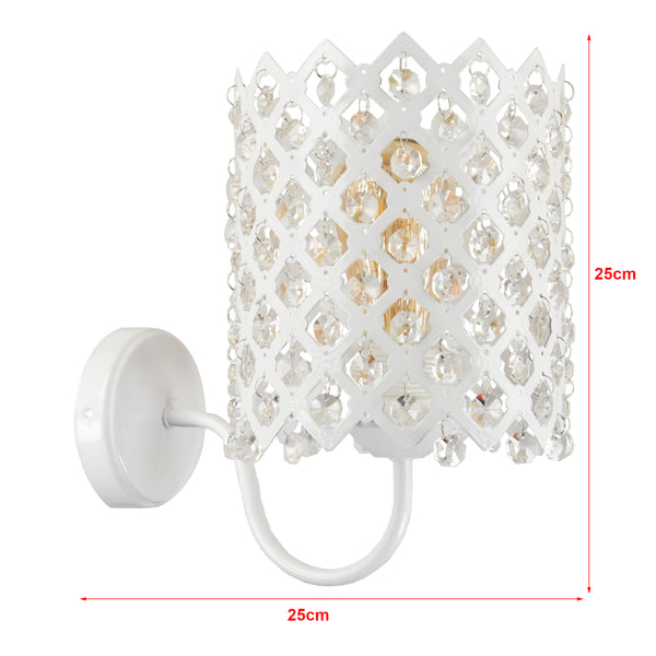 Applique murale Kingsbury 25 x 25 x 20 cm E27 blanc [lux.pro]