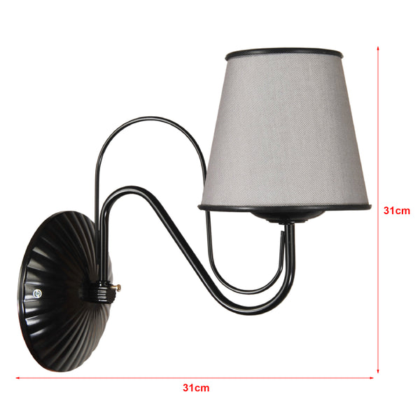 Applique murale Hampshire 31 x 31 x 16 cm E27 noir gris [lux.pro]